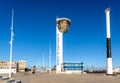 Control tower and harbor master`s office in the port of Le Havre, France