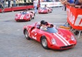 LE MANS, FRANCE - JUNE 13, 2014: Childrens on sports cars on Parade of pilots racing