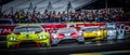 Le Mans / France - June 15-16 2019: 24 hours of Le Mans, departure of cars at 15 hours for the race 24 hours of Le Mans - France Royalty Free Stock Photo