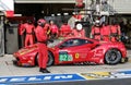 Le Mans / France - June 13-14 2017: 24 hours of Le Mans, Ferrari 488 GTE Pit stop