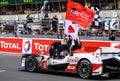 Le Mans / France - June 15-16 2019: 24 hours of Le Mans, lap for the winner Toyota TS050 Hybrid, Gazoo Racing Team, 24 hours of Le Royalty Free Stock Photo