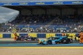 Le Mans France - June 12-13 2022: On the 24 Hours of Le Mans track, the LMP3 cars set off for their race Royalty Free Stock Photo