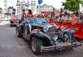 LE MANS, FRANCE - JUNE 13, 2014:Parade of pilots racing.Presentation of Excalibur car