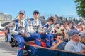 LE MANS, FRANCE - JUNE 16, 2017: Team of Alpine A470 - Gibson of Signatech Alpine Matmut, driven by R. Dumas G. Menezes M. Rao at