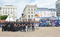 LE MANS, FRANCE - JUNE 11, 2017: Team of racers of Fabien Barthez - famous former french goalkeeper and racer 11 june 2017- Weighi