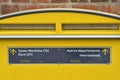 Le Mesnil sous Jumieges, France - june 22 2016 : yellow mail box