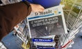 Le monde with President`s Challenges Emmanuel Macron after elect