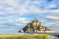 Le Mont Saint Michel abbey on the island, Normandy, Northern France, Europe Royalty Free Stock Photo