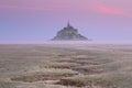 Le Mont Saint Michel in Normandy, France at sunrise Royalty Free Stock Photo