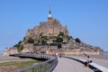 Le Mont Saint-Michel tidal island Normandy northern France Royalty Free Stock Photo