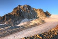 Le Portalet and Glacier d`Orny Royalty Free Stock Photo