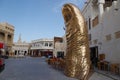 Doha, Qatar, `Le Pouce`, a sculpture in the shape of a giant thumb, art piece by acclaimed French artist CÃÂ©sar Baldaccini Royalty Free Stock Photo