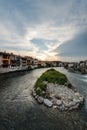 Le Salat river in Saint Girons, France