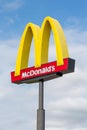 McDonald`s Exterior Golden Arches Sign and Trademark Logo