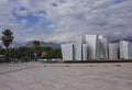 Le Vele monument in white carrara marble