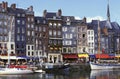 LE VIEUX BASSIN, HONFLEUR HARBOUR IN NORMANDY Royalty Free Stock Photo