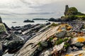Ruins of Dunyvaig castle, keeping Lagavulin bay safe forever Royalty Free Stock Photo