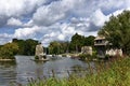 Old mill on the medieval bridge in Vernon Royalty Free Stock Photo