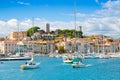 Le Vieux Port of Cannes view. Cannes yachting festival