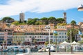 Le Vieux Port of Cannes view. Cannes yachting festival