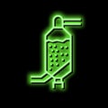 leaching aluminium production neon glow icon illustration