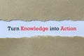 Turn knowledge into action Royalty Free Stock Photo