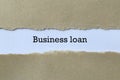 Business loan on paper