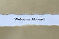 Welcome aboard on paper Royalty Free Stock Photo