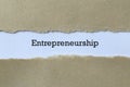 Entrepreneurship on white paper Royalty Free Stock Photo