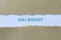 2021 budget on paper