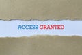 Access granted on paper