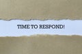 Time to respond on paper Royalty Free Stock Photo