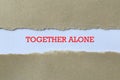 Together alone on paper Royalty Free Stock Photo