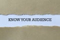 Know your audience on paper Royalty Free Stock Photo