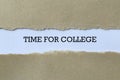 Time for college on paper Royalty Free Stock Photo