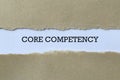 Core competency on paper Royalty Free Stock Photo
