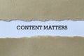 Content matters on paper Royalty Free Stock Photo
