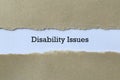 Disability issues on paper