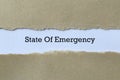 State of emergency on paper Royalty Free Stock Photo