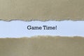 Game time on paper Royalty Free Stock Photo
