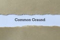Common graund on paper Royalty Free Stock Photo
