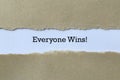 Everyone wins on paper Royalty Free Stock Photo