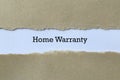 Home warranty on paper Royalty Free Stock Photo