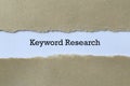 Keyword research on paper Royalty Free Stock Photo