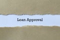 Loan approval on paper Royalty Free Stock Photo