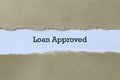 Loan approved on paper Royalty Free Stock Photo