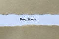 Bug fixes on paper