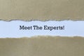 Meet the experts on paper Royalty Free Stock Photo