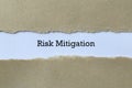 Risk mitigation on paper Royalty Free Stock Photo