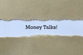 Money talks on paper Royalty Free Stock Photo